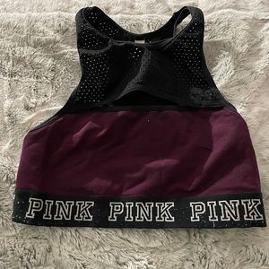 Pink sports bra